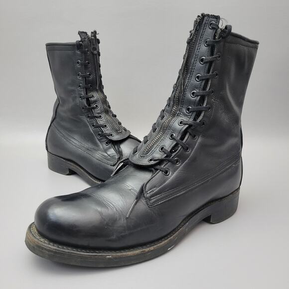 Armortred US Army Military Vietnam 1969 Black Leather Combat Boots Size 10 E main image 14